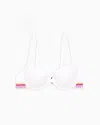 Emporio Armani Asv Iconic Organic-cotton Push-up Bra With Logo Underband