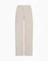 Emporio Armani Asv J3f Garment-dyed Lyocell And Linen Jeans With A Balloon Hem In Beige