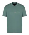 Emporio Armani Green Logo Embroidery T-shirt In Green