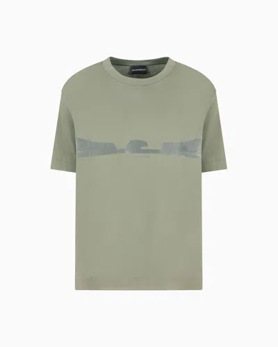 Emporio Armani Regular Fit T-shirts In Green
