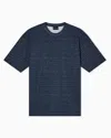 Emporio Armani Asv Jersey T-shirt With Majolica-effect Print In Blue