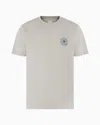 Emporio Armani Asv Jersey T-shirt With Oversized Print From The Peace Capsule Collection In Grey