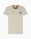 Emporio Armani Asv Jersey T-shirt With Oversized Print From The Peace Capsule Collection In Grey