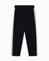 Emporio Armani Sporty Trackpants Side Stripes In Black