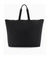Emporio Armani Asv Large Recycled-nylon Shopper Bag In Black