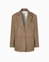 Emporio Armani Asv Lightweight Gabardine Blazer From The Peace Capsule Collection In Beige