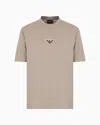 Emporio Armani Asv Lightweight Jersey T-shirt With Embossed Logo Patch In Blue