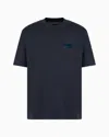 Emporio Armani Asv Lightweight Jersey T-shirt With Embossed Logo Patch In Black
