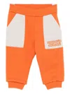 Emporio Armani Asv Logo-embroidered Trousers In Orange