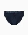 Emporio Armani Asv Logoband Recycled Microfibre Swim Briefs In Navy_blue