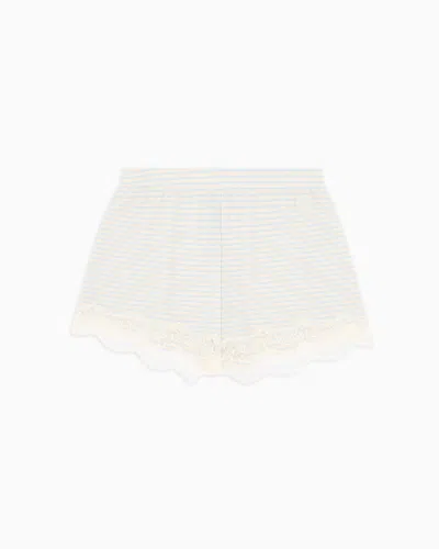 Emporio Armani Asv Loungewear Shorts In Ribbed Recycled Jersey