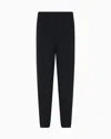 Emporio Armani Asv Lyocell-blend Jacquard Jersey Trousers In Black