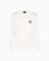 Emporio Armani Asv Lyocell Blend Jersey Jumper With Lunar New Year Embroidery In White