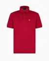 Emporio Armani Asv Lyocell Blend Jersey Polo Shirt With Lunar New Year Embroidery In Red