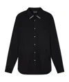 Emporio Armani Asv Lyocell-blend Jersey Shirt In Brown