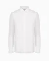 Emporio Armani Tencel-blend Jersey Shirt In White