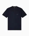 Emporio Armani Asv Lyocell-blend Jersey T-shirt With Contrasting Details In Black