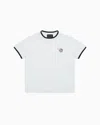 Emporio Armani Kids' Asv Lyocell Blend Jersey T-shirt With Logo Embroidery