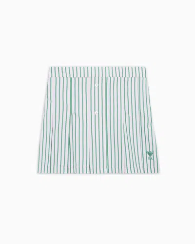 Emporio Armani Kids' Asv Lyocell-blend Poplin Skirt