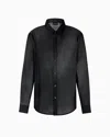 Emporio Armani Asv Lyocell Shirt With All-over Micro-pattern Print