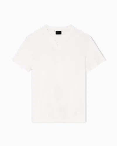 Emporio Armani Asv Lyocell T-shirt With V Notch