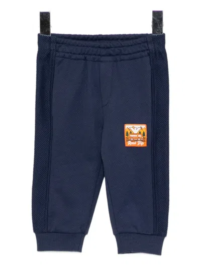 Emporio Armani Babies' Asv Manga Bear Trousers In Blue