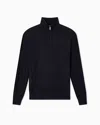 Emporio Armani Asv Mock-neck Jumper In A Check Knit In Multi