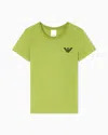 Emporio Armani Asv New York Capsule Collection Jersey T-shirt With Oversized Print In Green