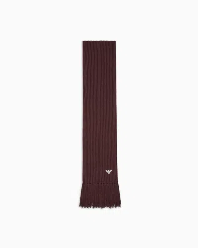 Emporio Armani Asv New York Capsule Collection Ribbed Wool-blend Scarf