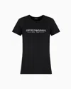 Emporio Armani Asv Organic-cotton Loungewear T-shirt With Logo Print In Black