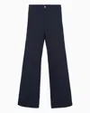 Emporio Armani Official Store Sustainable Collection Organic Gabardine Chinos In Navy Blue