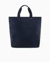 Emporio Armani Asv Oversized Suede Shopper Bag From The Peace Capsule Collection In Blue