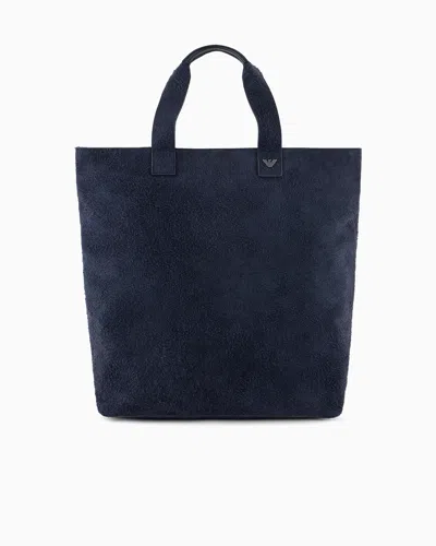 EMPORIO ARMANI OVERSIZED SUEDE SHOPPER BAG FROM THE PEACE CAPSULE COLLECTION