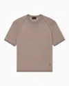 Emporio Armani Asv Plain-knit Jumper In A Lyocell And Wool Blend