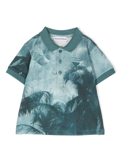 Emporio Armani Babies' Asv Polo Shirt In Blue