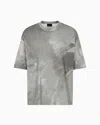 Emporio Armani Asv Printed-jersey T-shirt With Oversized Eagle In Pattern