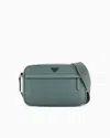 Emporio Armani Asv Recycled Nylon Shoulder Bag In Green