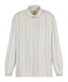 Emporio Armani White Shirt With Striped Pattern In White