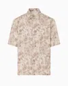 Emporio Armani Asv Capsule Peace All Over Print Shirt In Multicolor
