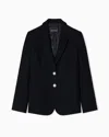 Emporio Armani Asv Single-breasted Blazer In Waffle Weave Technical Fabric