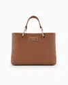 Emporio Armani Official Store Kleine Shopper Myea Bag Aus Bio-leder In Brown