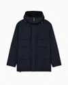 Emporio Armani Asv Travel Essentials Recycled Nylon Padded Jacket In Black