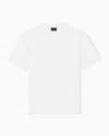 Emporio Armani Asv Domed Logo Pima-jersey T-shirt In White