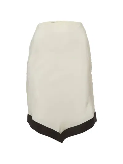 Pre-owned Emporio Armani Asymmetric Mini Skirt In Neutral