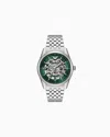 Emporio Armani Automatic Stainless Steel Watch In Metallic