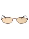 Emporio Armani Matte Bronze Orange Metal Sunglasses In Neutral
