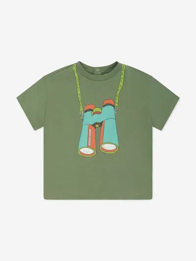 Emporio Armani Baby Boys Binoculars T-shirt In Green
