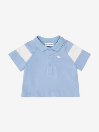 Emporio Armani Baby Boys Colourblock Polo Shirt In Blue