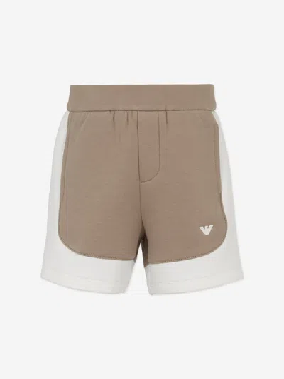 Emporio Armani Baby Boys Colourblock Shorts In Brown