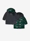EMPORIO ARMANI BABY BOYS DOWN PADDED REVERSIBLE COAT 36 MTHS GREEN
